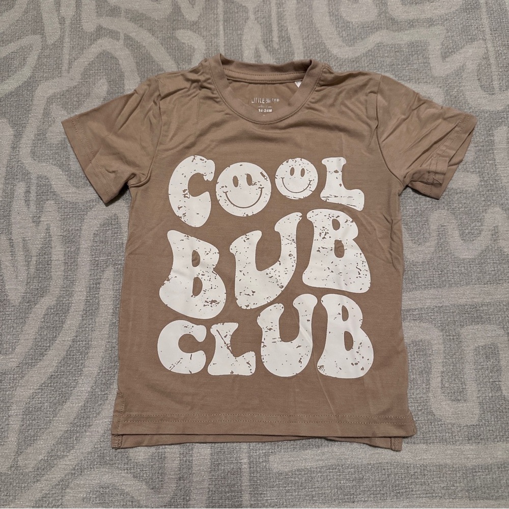 Little Bipsy “Cool Bub Club” Tee in Sand - 18-24m